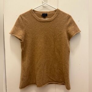 J. Crew Cashmere Camel Short Sleeve Blouse